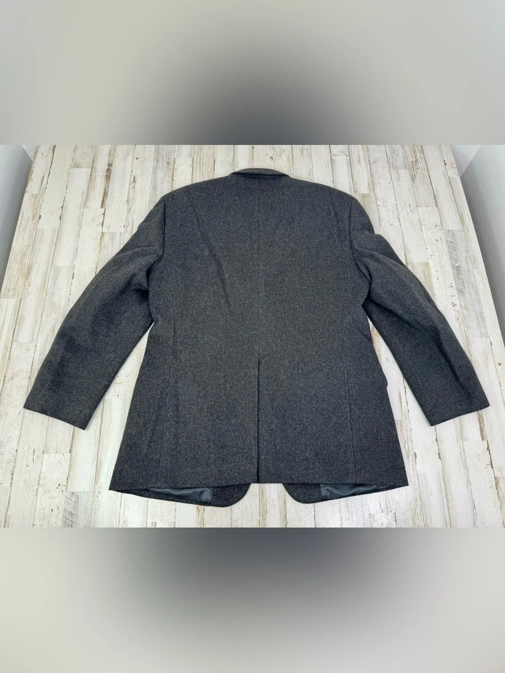 Stafford Mens Camel Hair Sport Coat Classic Fit Blazer Charcoal Gray Mens 44R